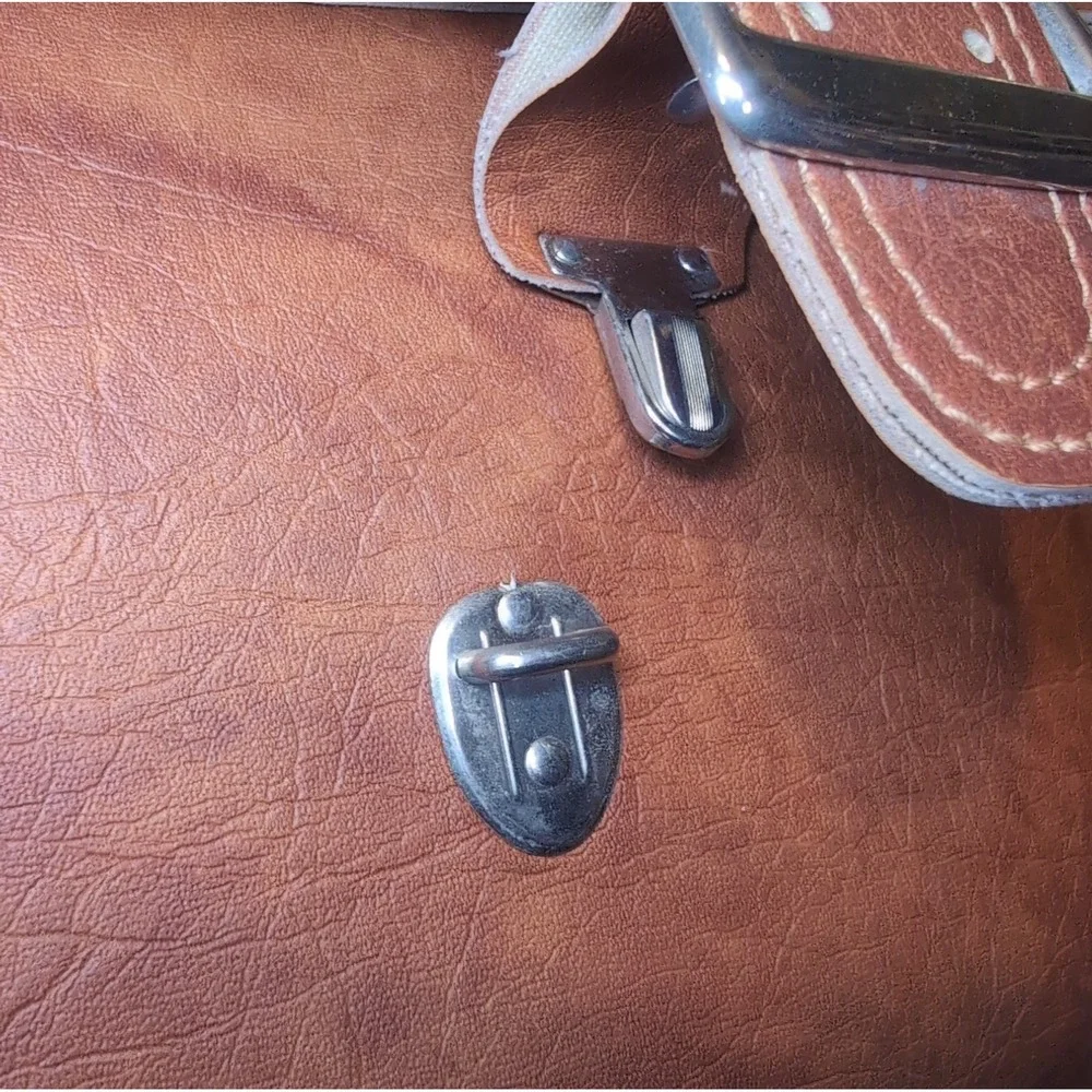Vintage Samsonite Sonora Leather Makeup Toiletries Bag Carry On 12.5